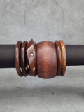 Ishhaara Set Of Six Wodden Bangle Stack