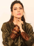 Ishhaara Set Of Six Wodden Bangle Stack