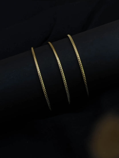 Ishhaara Set Of Three Gold Bangle