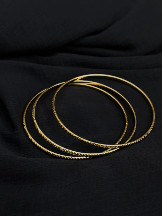 Ishhaara Set Of Three Gold Bangle