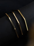 Ishhaara Set Of Three Hexagon Shaped Gold Bangle