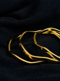Ishhaara Set Of Three Textured Gold Bangle