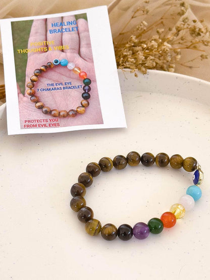 Ishhaara The Evil Eye 7 Chakras Bracelet