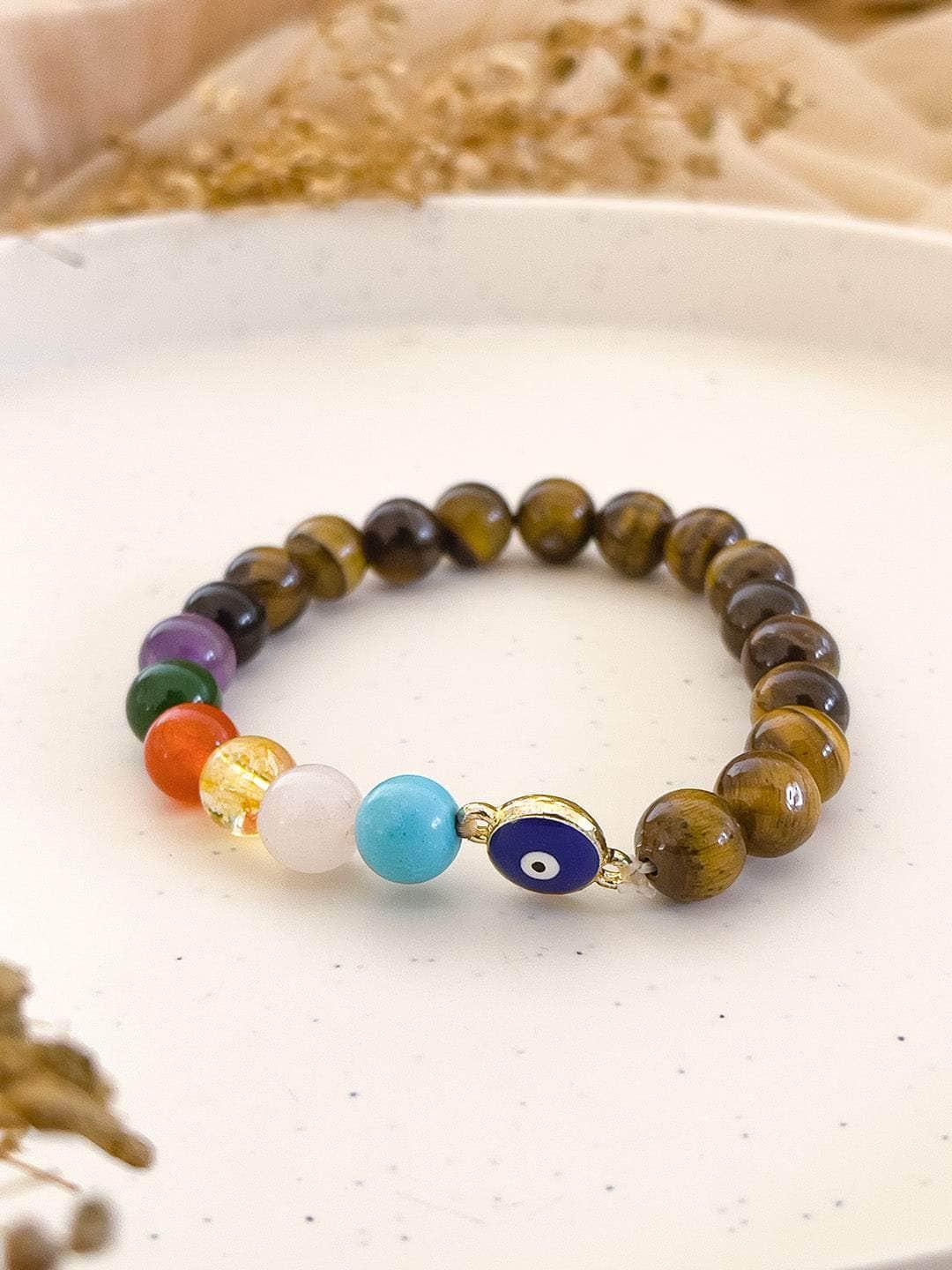 Ishhaara The Evil Eye 7 Chakras Bracelet