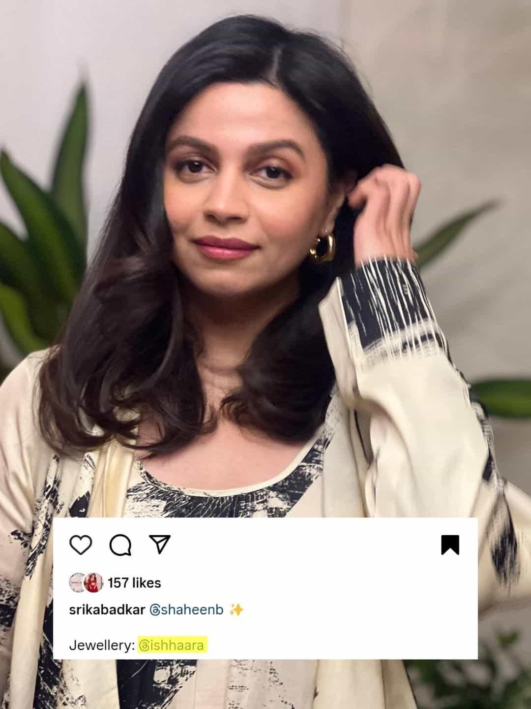 Ishhaara Shaheen Bhatt In Geometric Hoop Earrings
