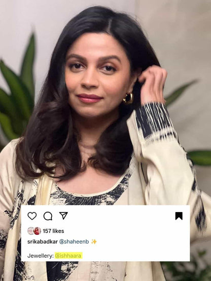 Ishhaara Shaheen Bhatt In Geometric Hoop Earrings