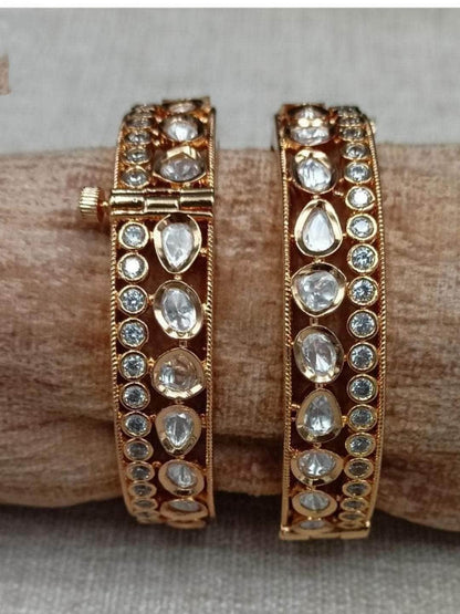 Ishhaara Shamita Shetty In Double Layered Kundan Polki Bangle