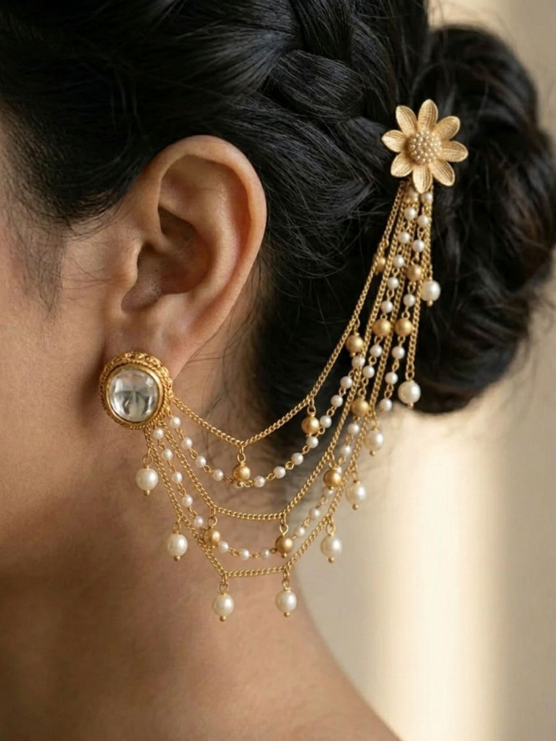 Ishhaara Sharan Polki Machli Sahare Earrings