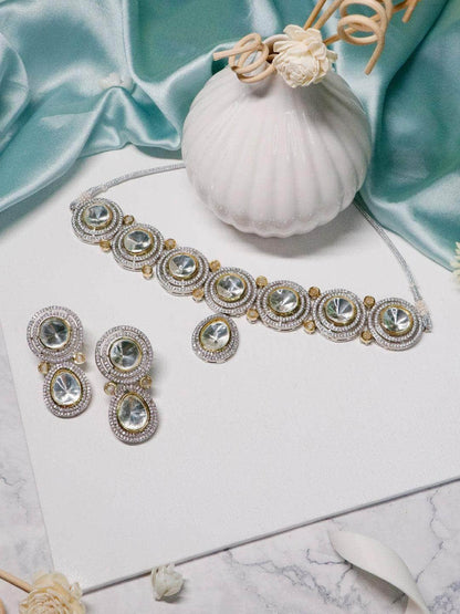 Ishhaara Shaurya Sanadhya In Ad Stone Kundan Choker Set