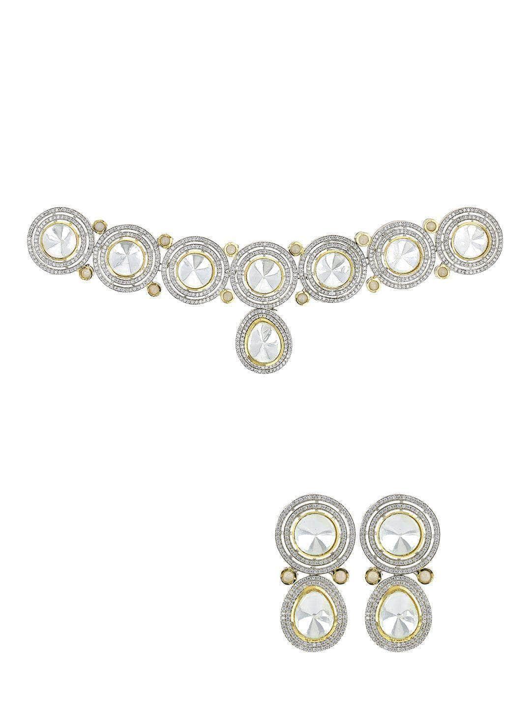 Ishhaara Shaurya Sanadhya In Ad Stone Kundan Choker Set