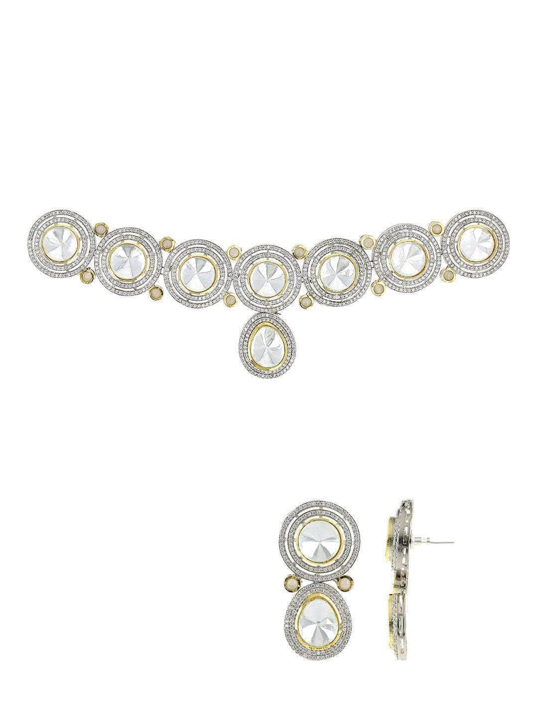 Ishhaara Shaurya Sanadhya In Ad Stone Kundan Choker Set
