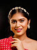 Ishhaara Sheesh Pati and Chandbali Motif earring set