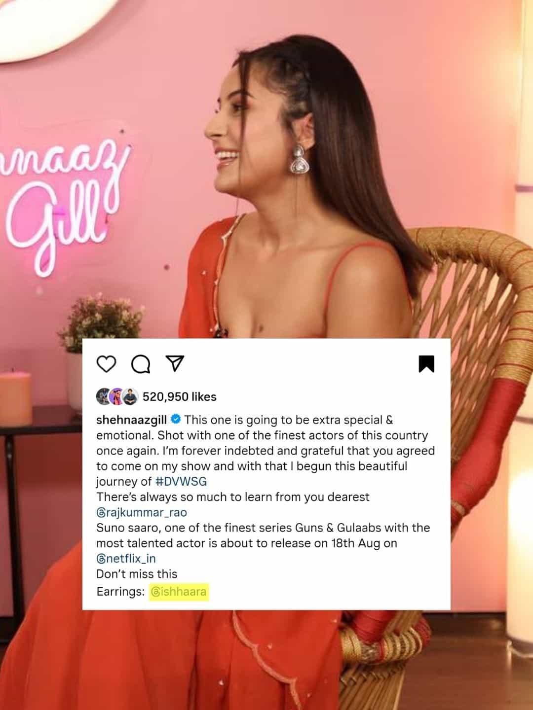 Ishhaara Shehnaaz Gill In Round Shape Kundan Choker Necklace