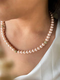 Ishhaara Shell Pearls With 3 Diamond Balls