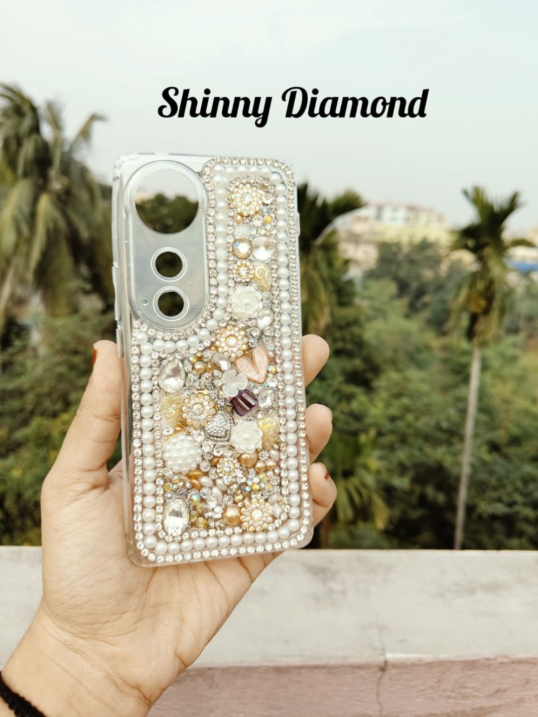 Ishhaara Shinny Diamond Handmade Wedding Phone Case