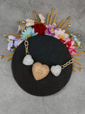 Ishhaara Shiny Rhinestone Heart Necklace