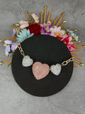 Ishhaara Shiny Rhinestone Heart Necklace