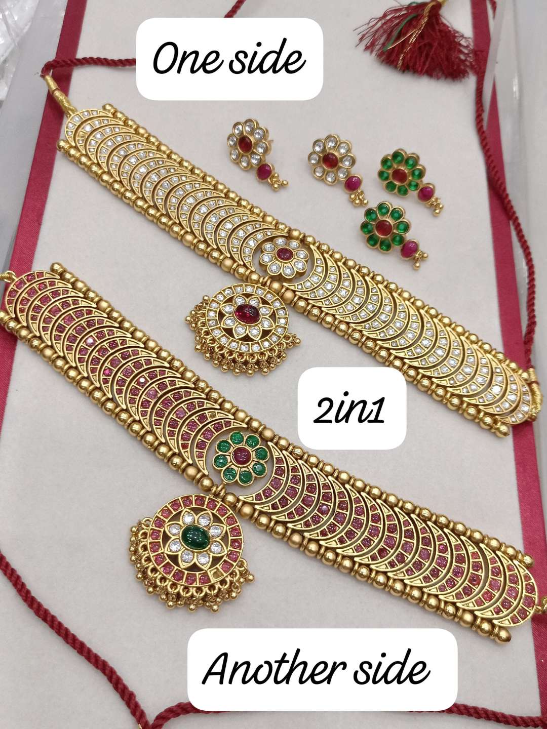 Ishhaara Shobitha Dhulipala Wedding Inspired Double Sided Necklace