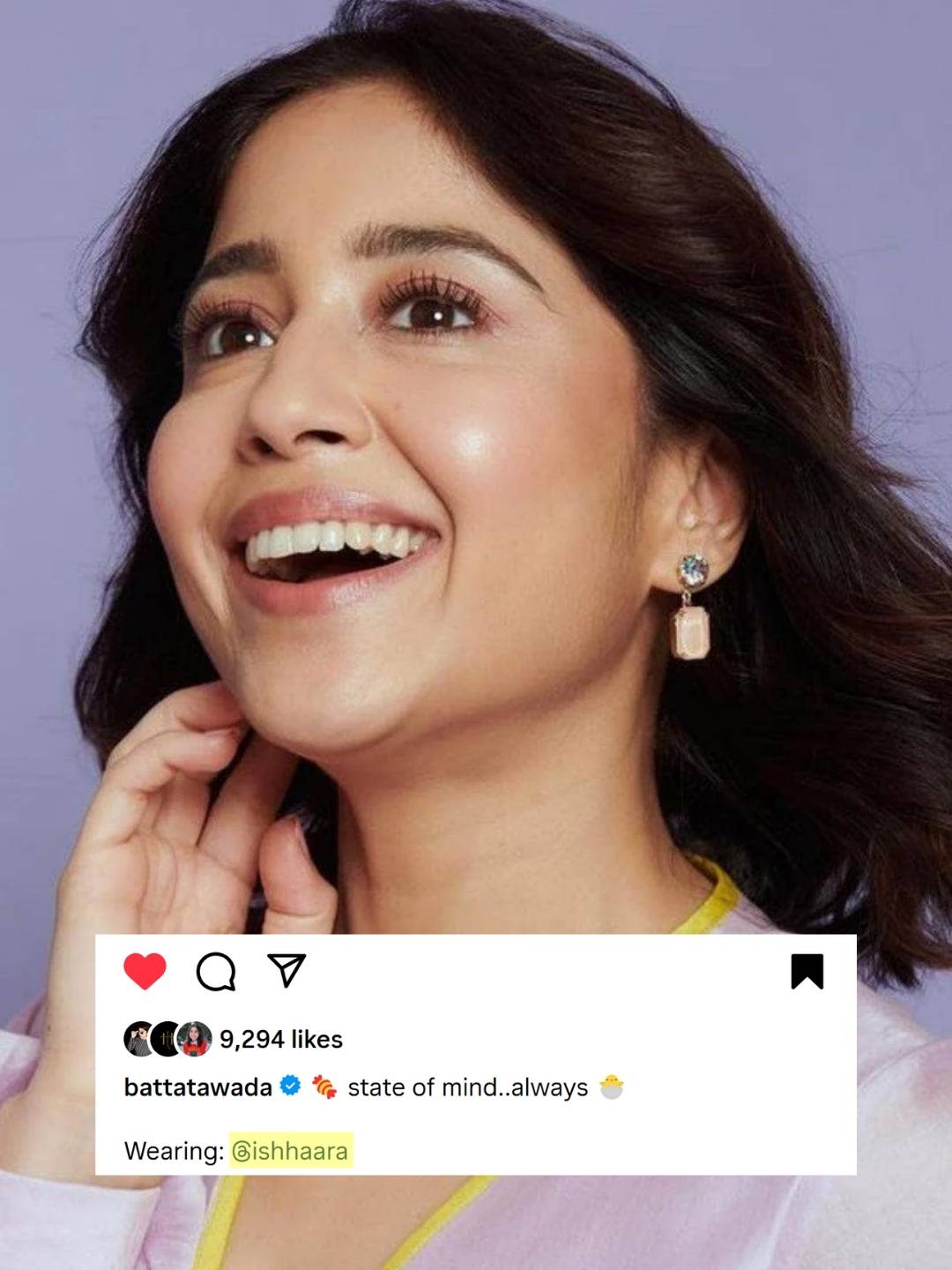 Ishhaara Shweta Tripathi Sharma In Irridescent Square Drop Earrings