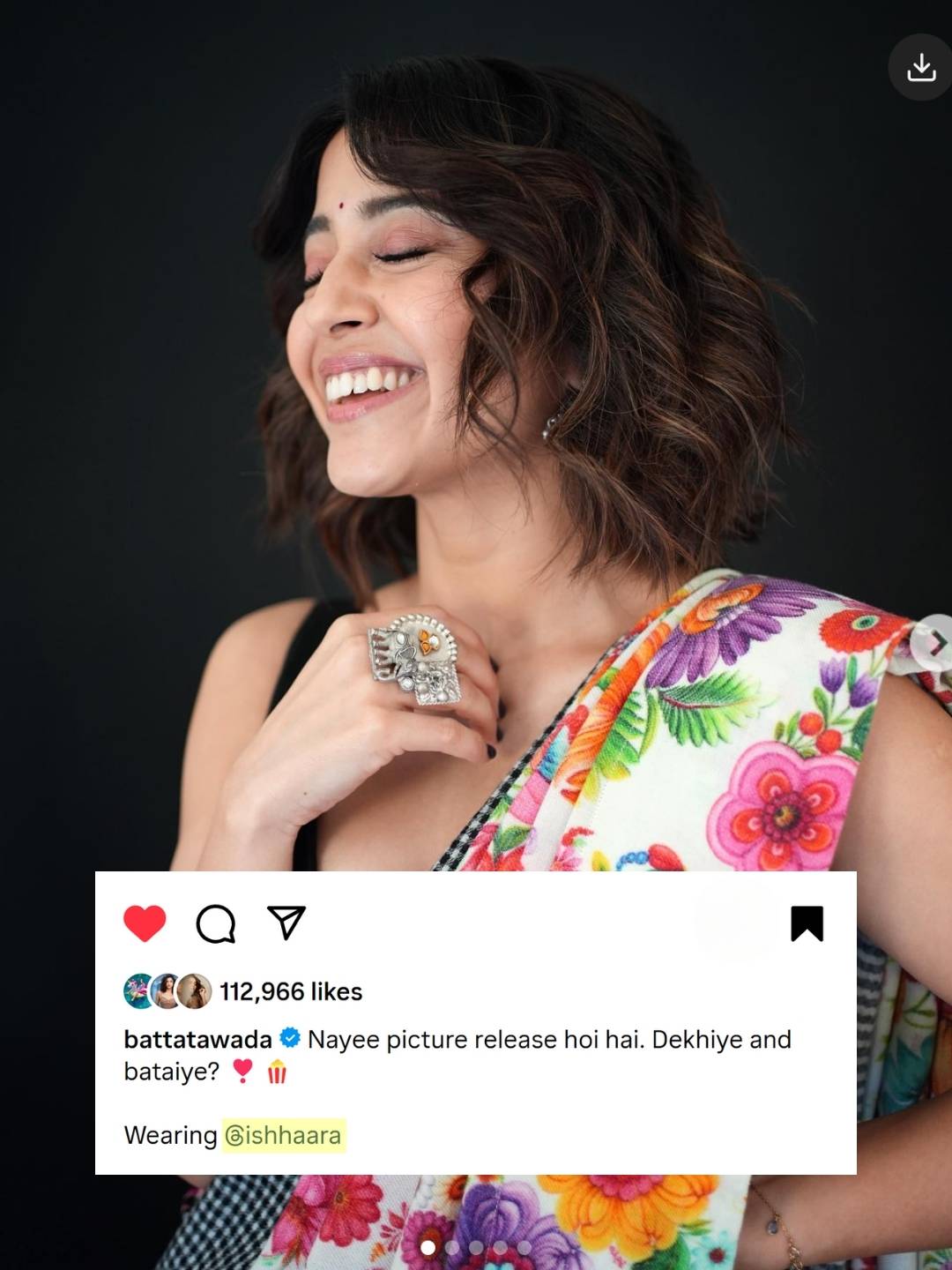 Ishhaara Shweta Tripathi Sharma In Oxidized Elephant Ring