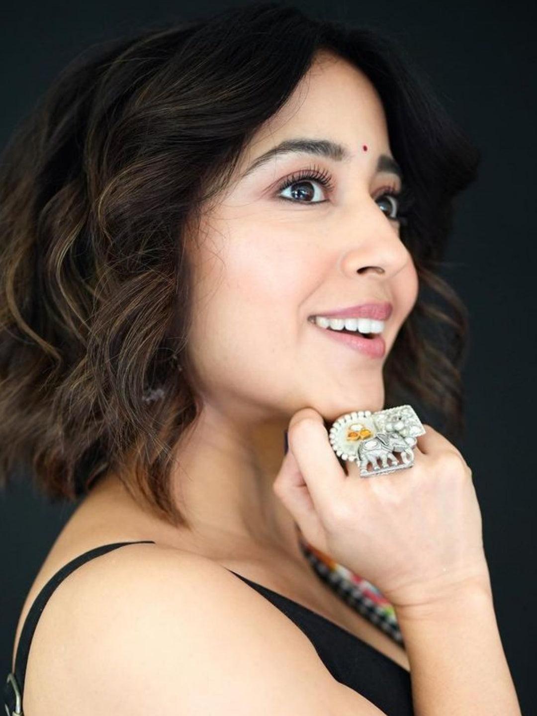 Ishhaara Shweta Tripathi Sharma In Oxidized Elephant Ring