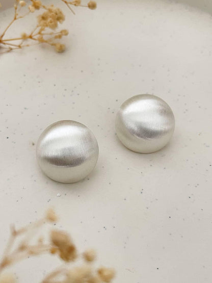 Ishhaara Silver Big Dome Earrings