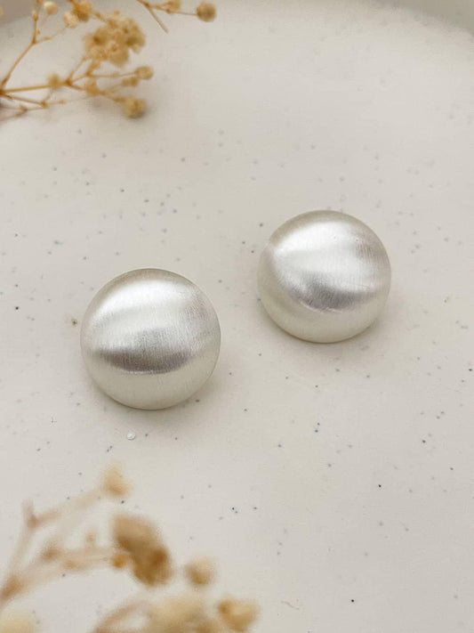 Ishhaara Silver Big Dome Earrings