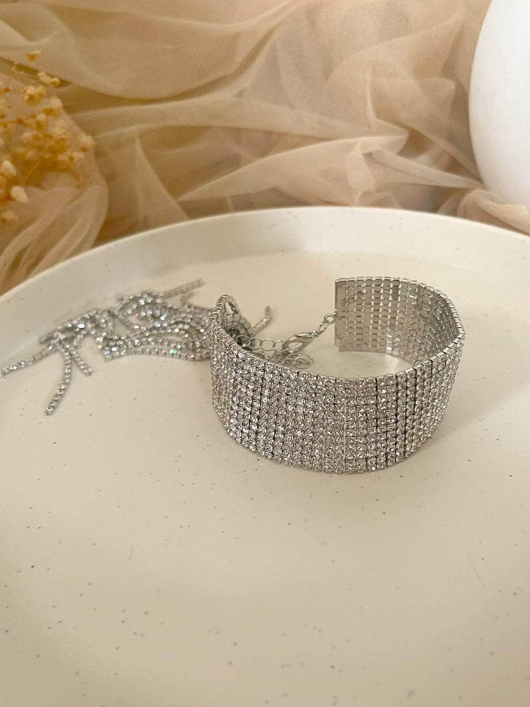 Ishhaara Silver Chain Wrap Bracelet