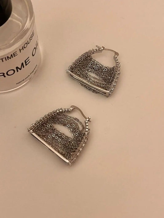 Ishhaara Silver Drape Earrings