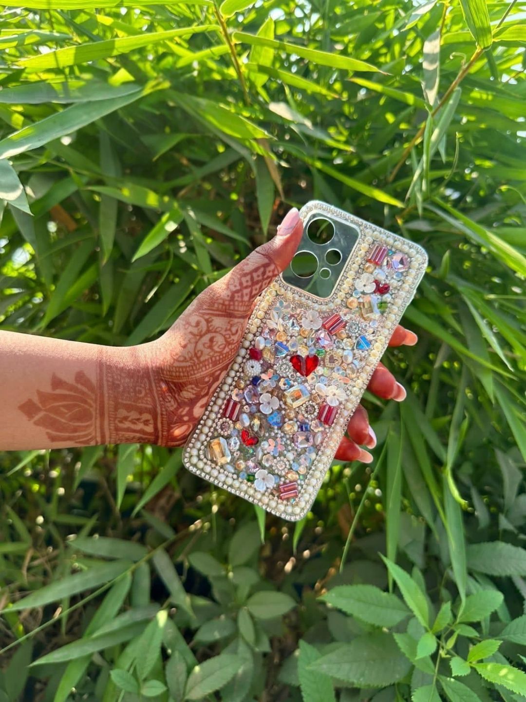 Ishhaara Silver Handmade Wedding Phone Case