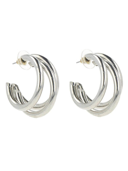 Ishhaara Kusha Kapila Silver Triple Hoop Earrings
