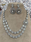 Ishhaara Silver Layered Kundan Necklace