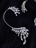 Ishhaara Silver Plated Contemporary Ear Cuff Earrings