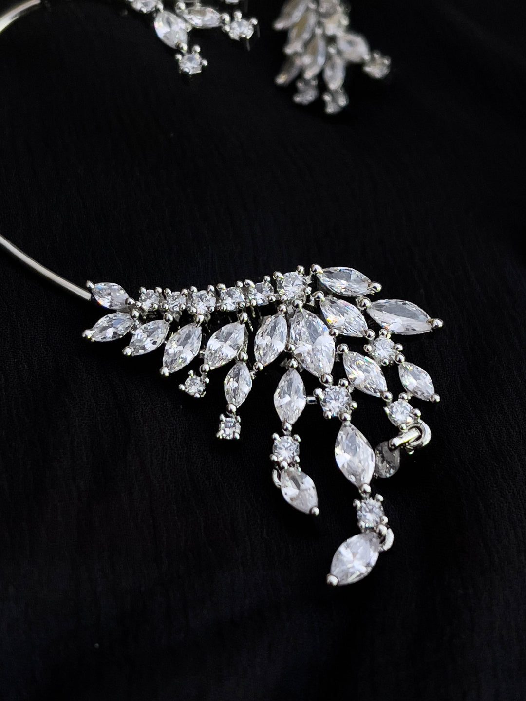 Ishhaara Silver Plated Contemporary Ear Cuff Earrings