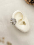 Ishhaara Silver Plated Dainty Textured Earcuff