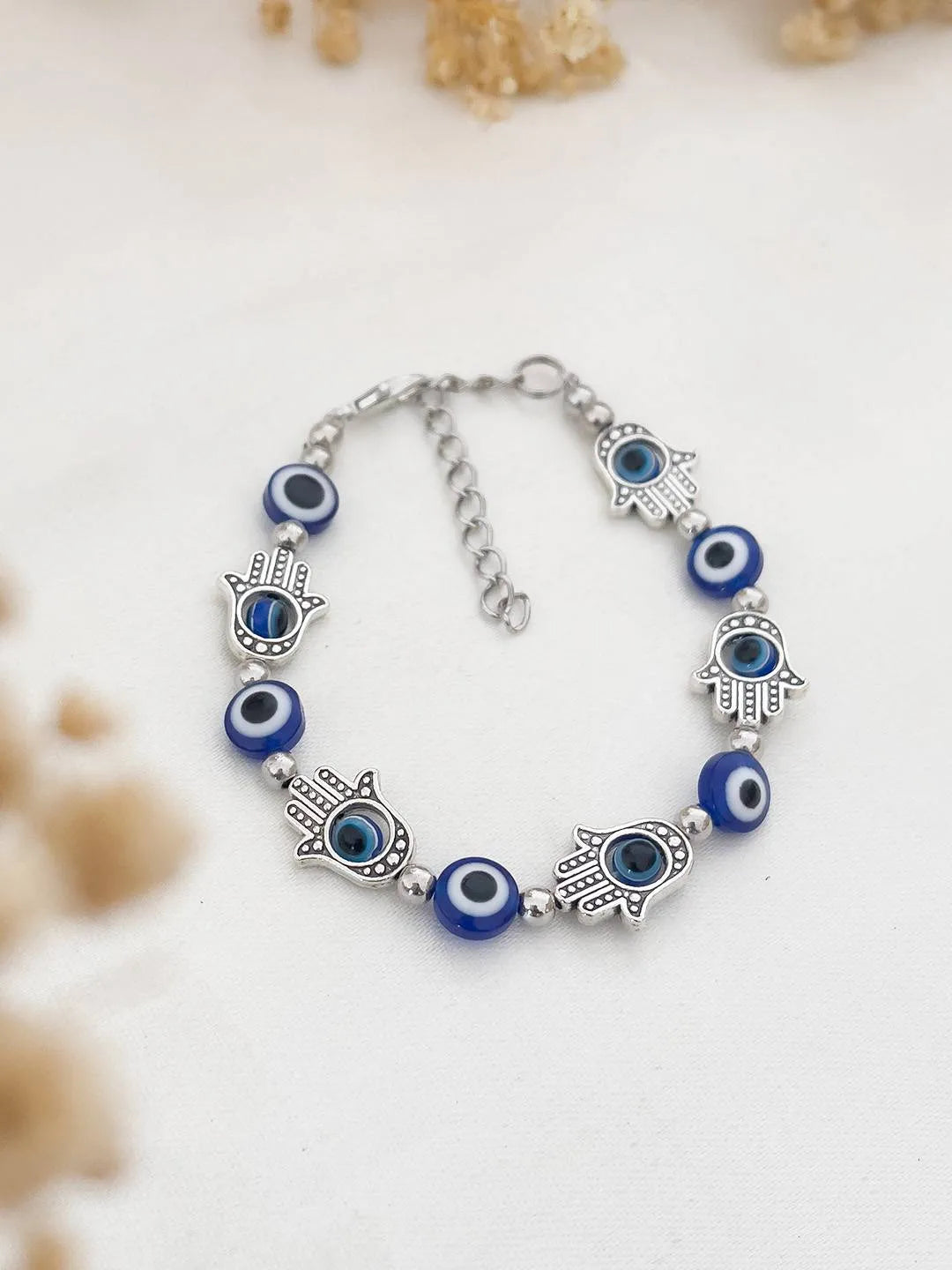 Ishhaara Silver Plated Evil Eye Bracelet