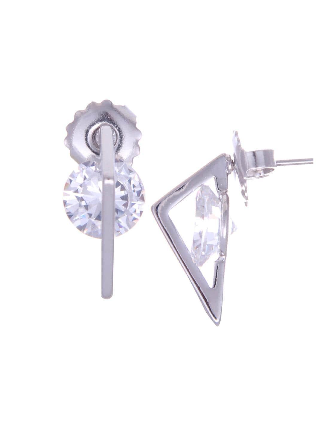 Ishhaara Solitaire Studs Silver
