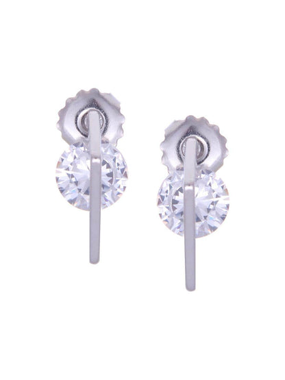 Ishhaara Solitaire Studs Silver