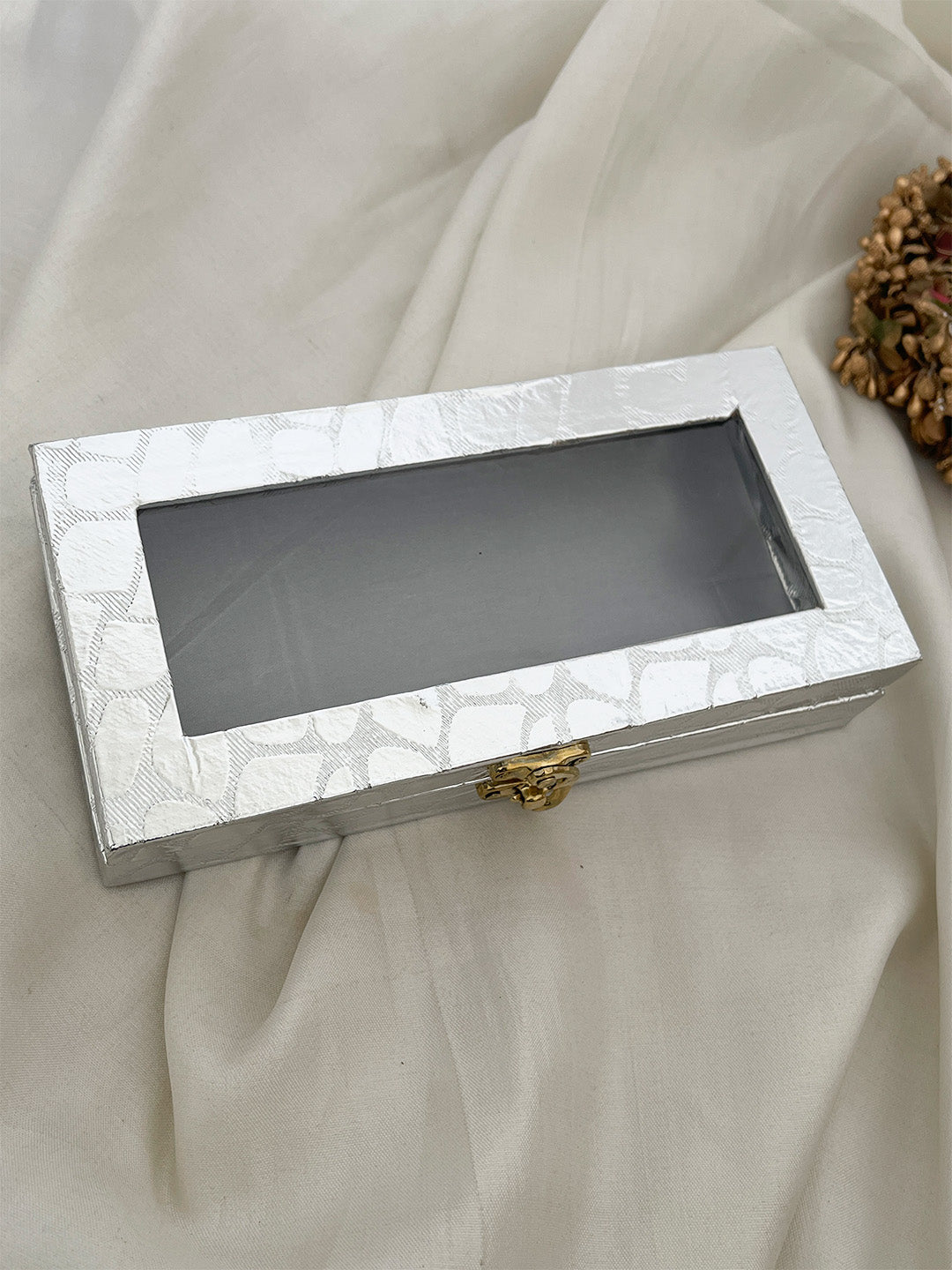 Ishhaara Silver Transparent Cash Box