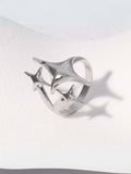 Ishhaara Silver Triple Star Ring