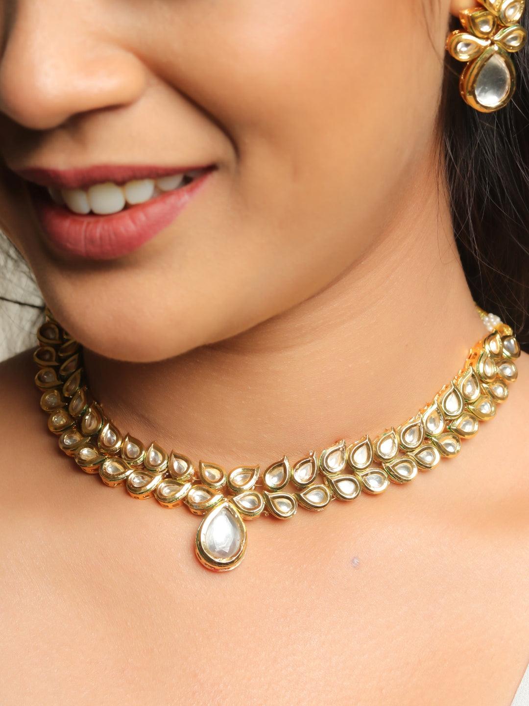 Ishhaara Simple Kundan Necklace Set