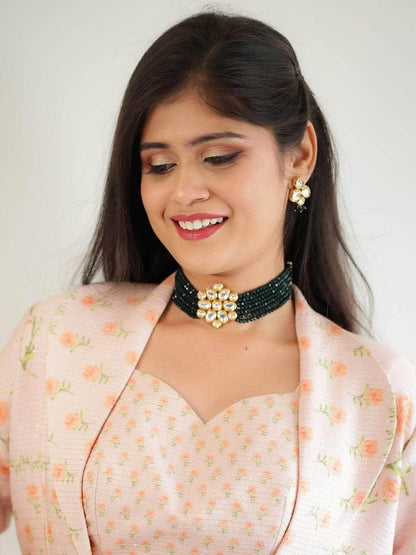 Ishhaara Simple Kundan Patch Choker Set