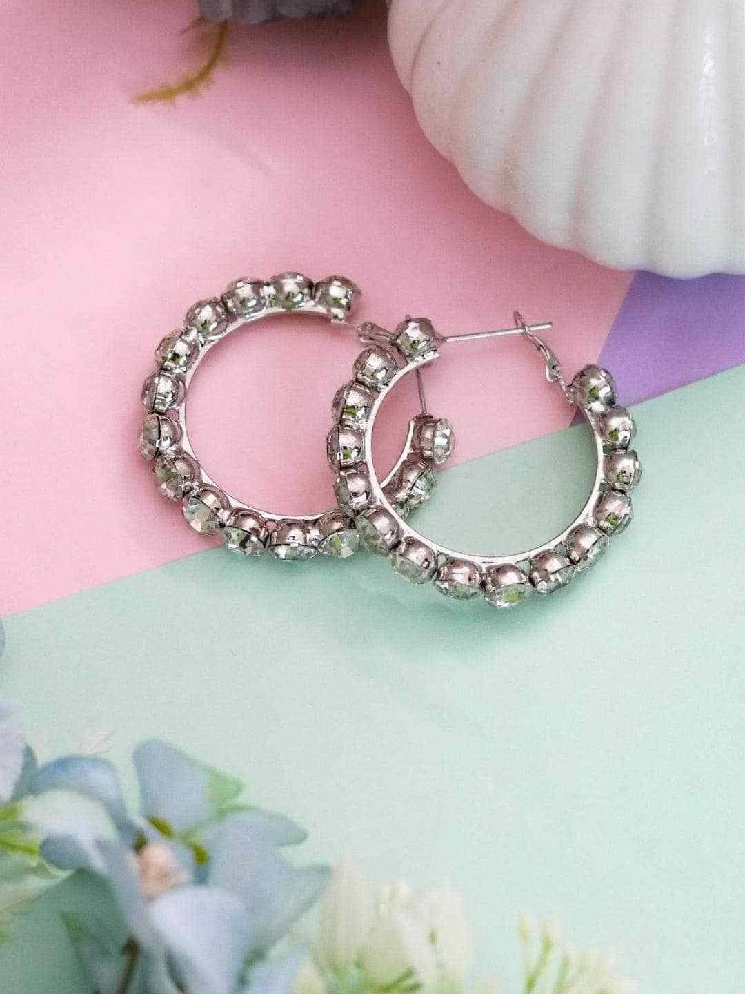 Ishhaara Sindhu In Diamond Hoop Earrings
