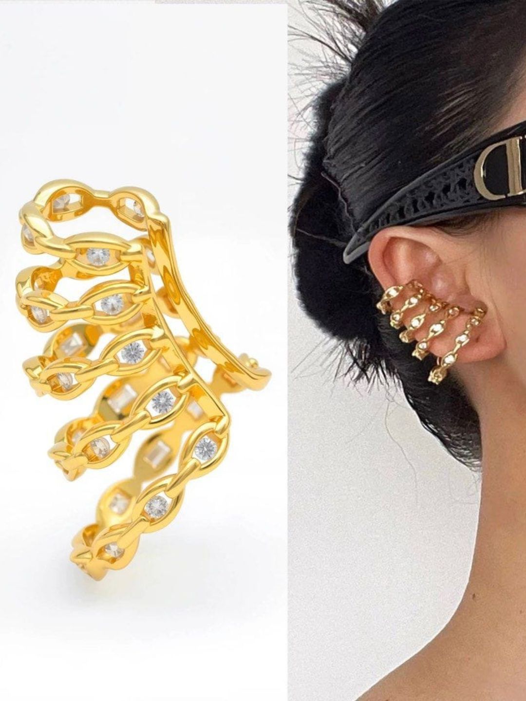 Ishhaara Single Sided Dior Bone Earcuff