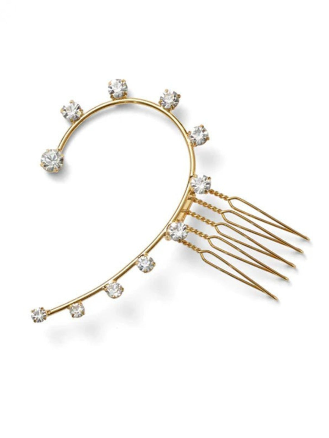 Ishhaara Single Sided Floral Curve Ear Cuff Earrings