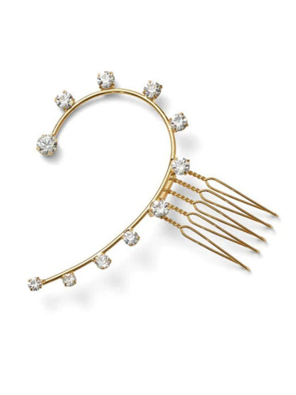 Ishhaara Single Sided Floral Curve Ear Cuff Earrings