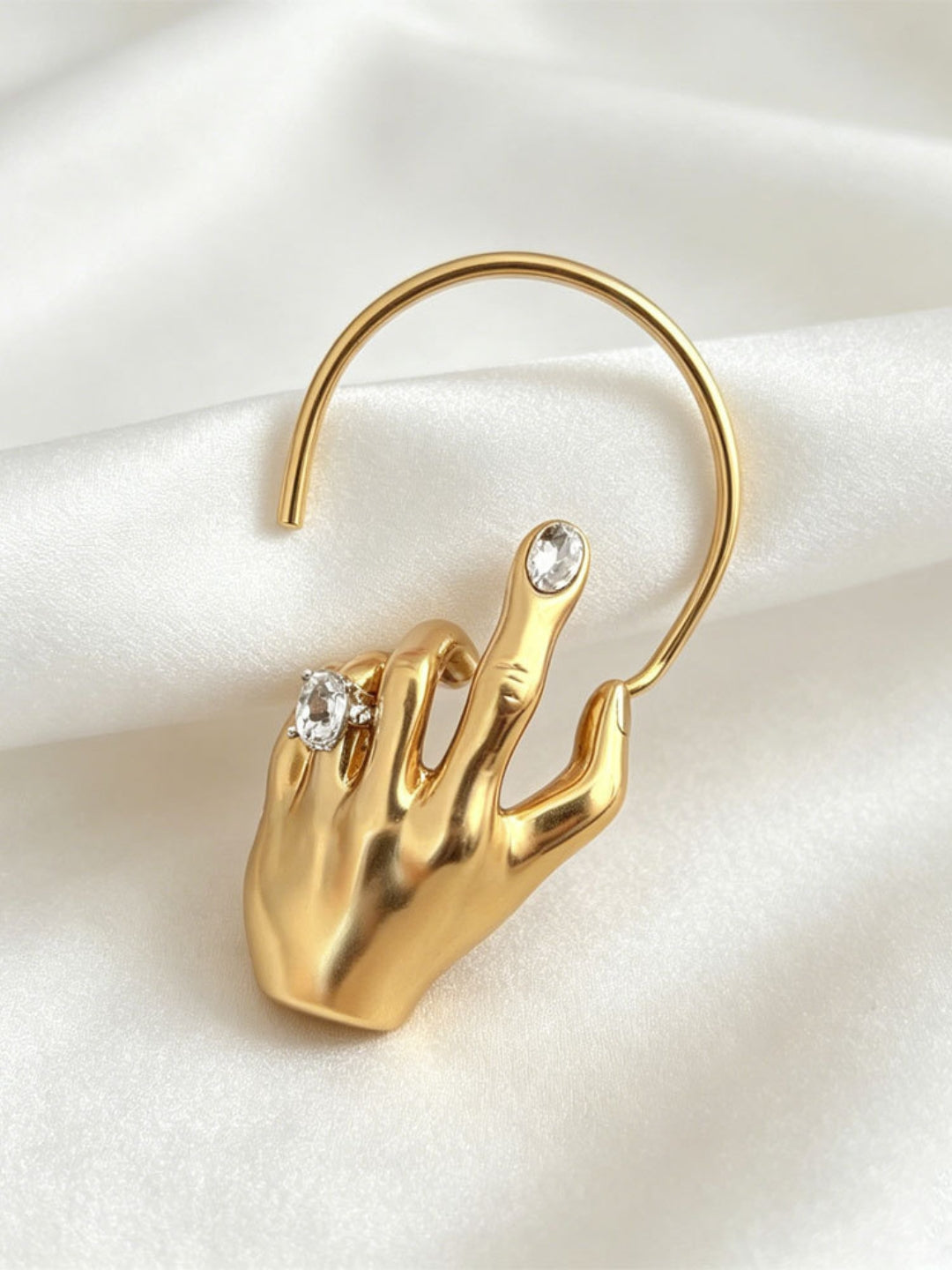 Ishhaara Single Sided Hand Shaped Earcuff Earrings
