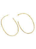 Ishhaara Sleek Hammered Hoops