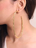 Ishhaara Sleek Hammered Hoops