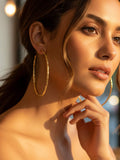 Ishhaara Sleek Hammered Hoops